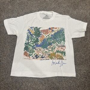 Matisse White Tee with Vibrant Graphic